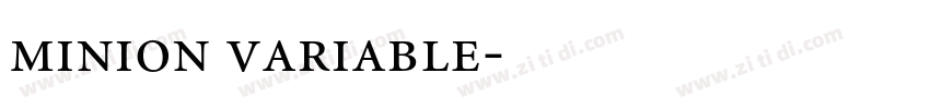 minion variable字体转换